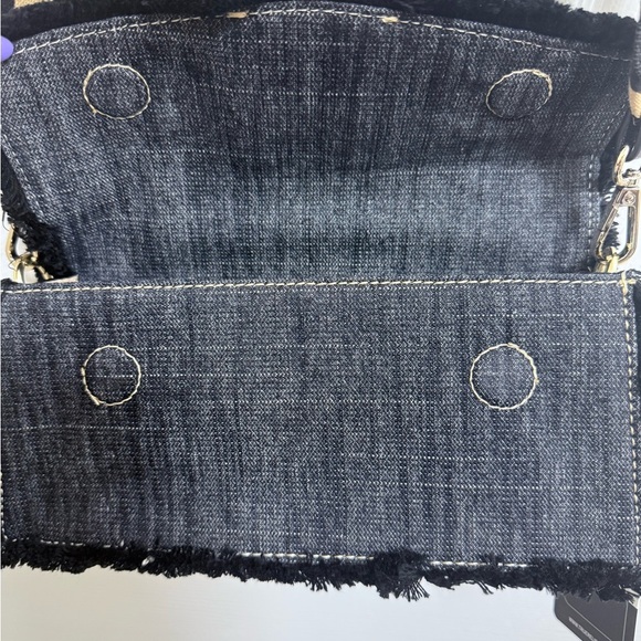 NWT True Religion Frayed Denim Mini Flap Crossbody Bag - Picture 6 of 8